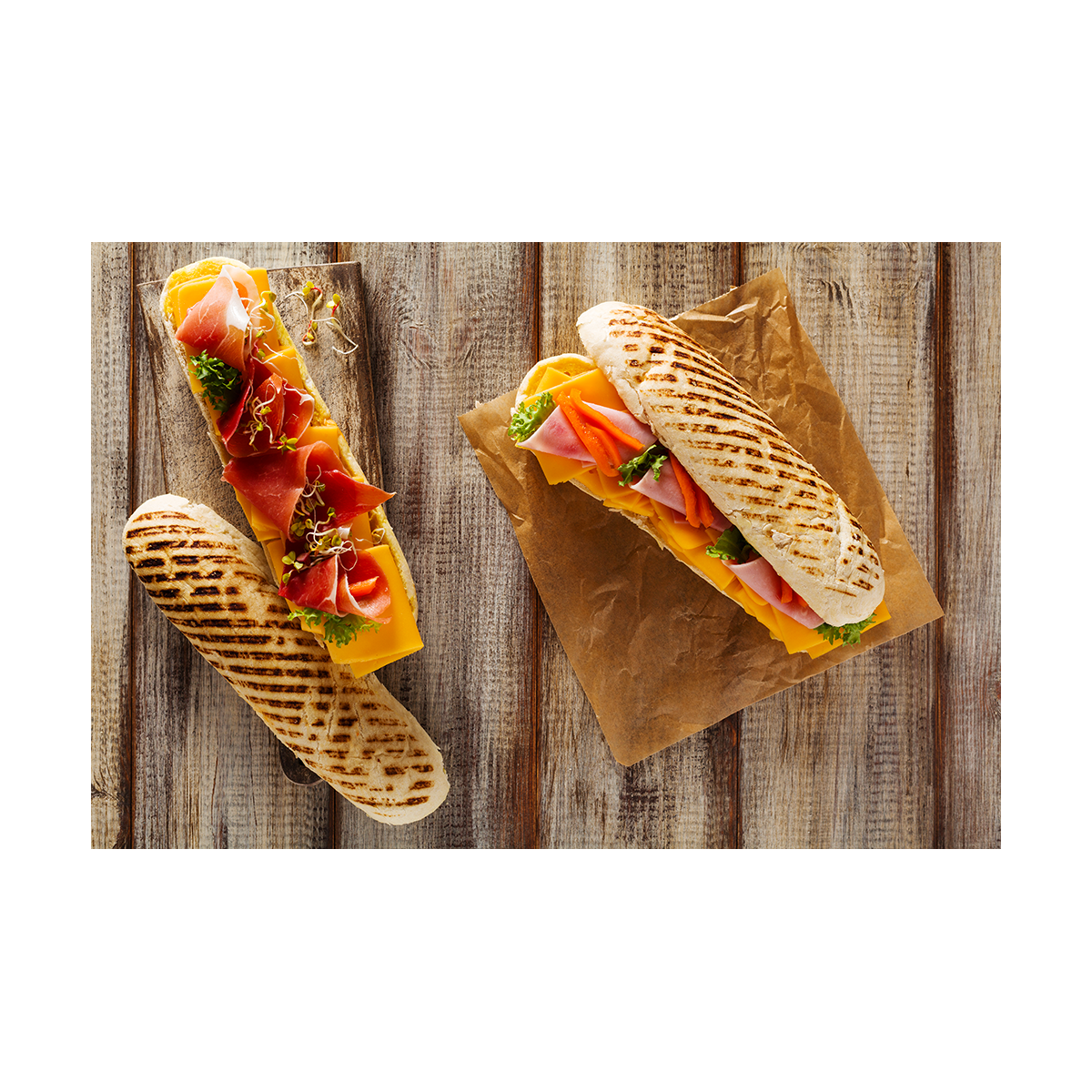 Pain panini blanc Neuhauser 26cm 120g x50 – pain sandwich snacking