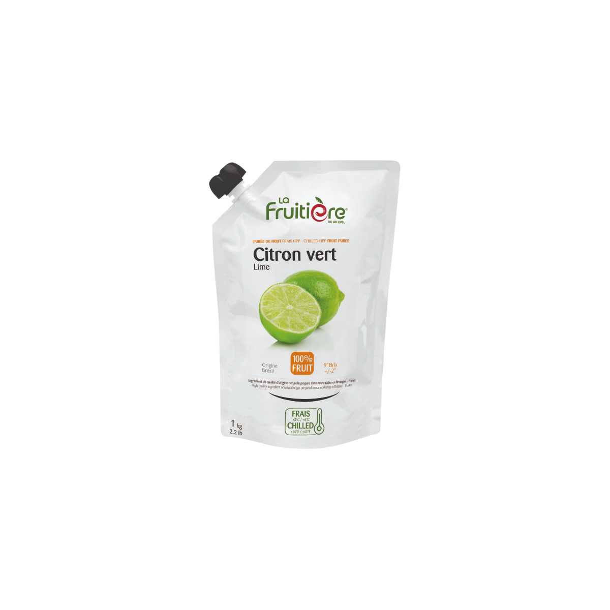 Purée de citron vert fraîche La Fruitière 1kg – 100% fruit