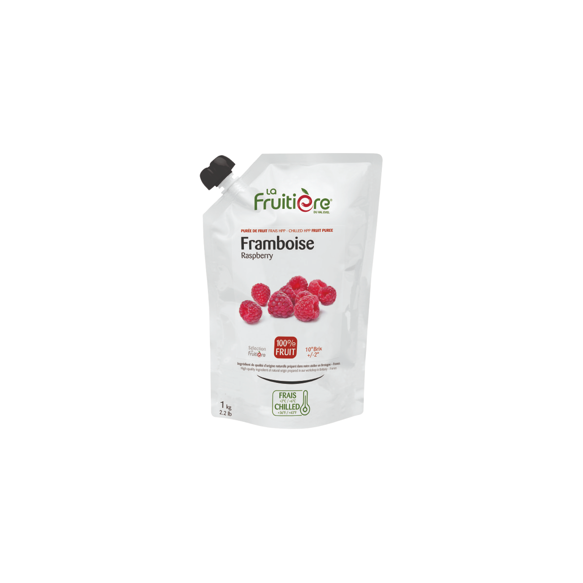 Purée de framboise fraîche La Fruitière 1kg – 100% fruit