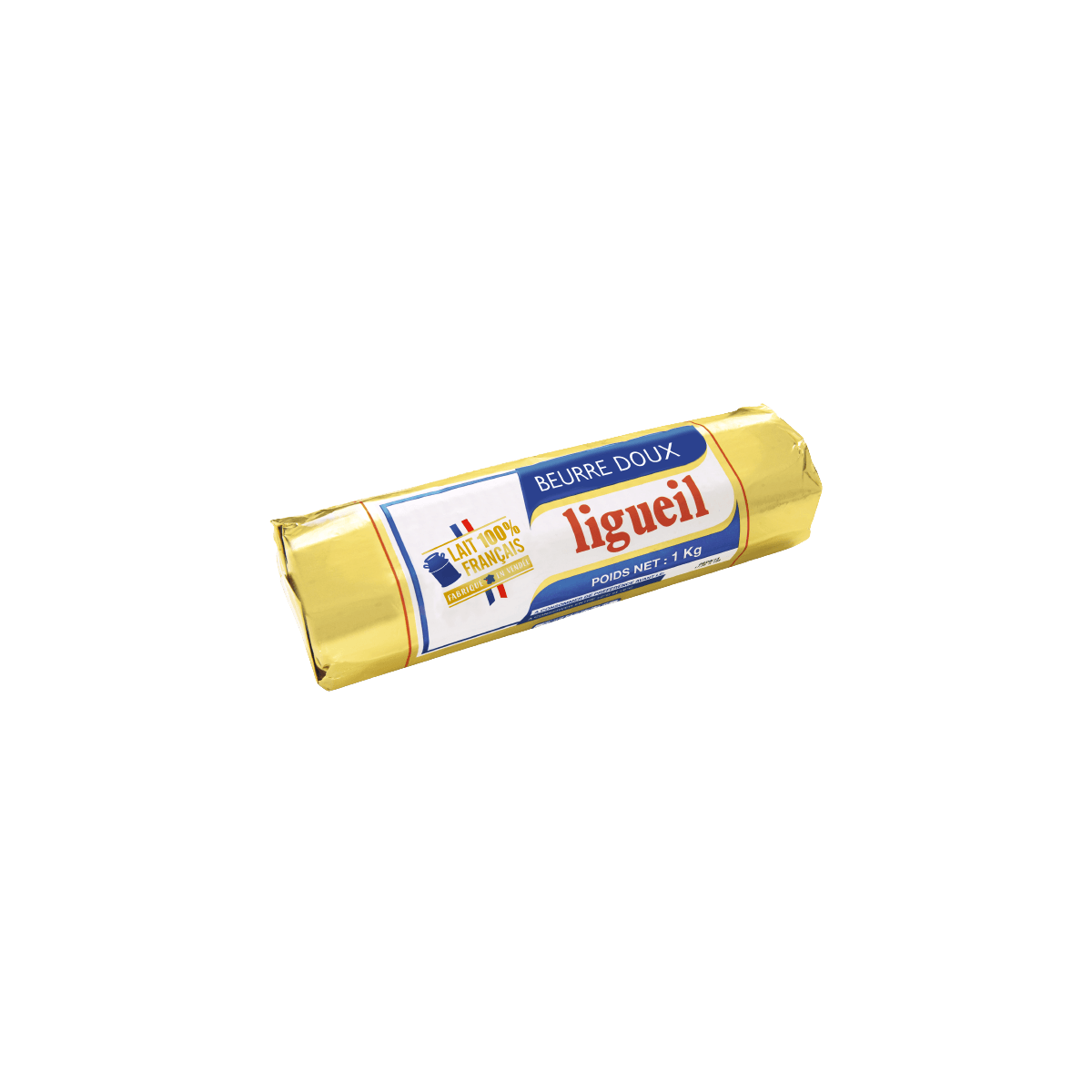 Beurre doux extra fin Ligueil 1kg – beurre professionnel pâtisserie