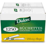 Sucre en bûchettes Didon 4g x1250 – sucre individuel restauration