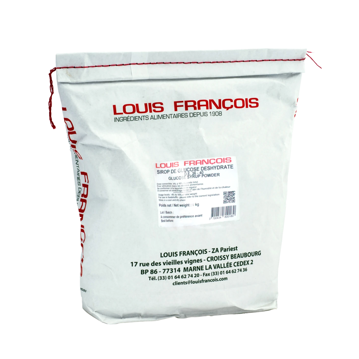 Glucose déshydraté DE40 Louis François 25kg – ingrédient technique pâtisserie