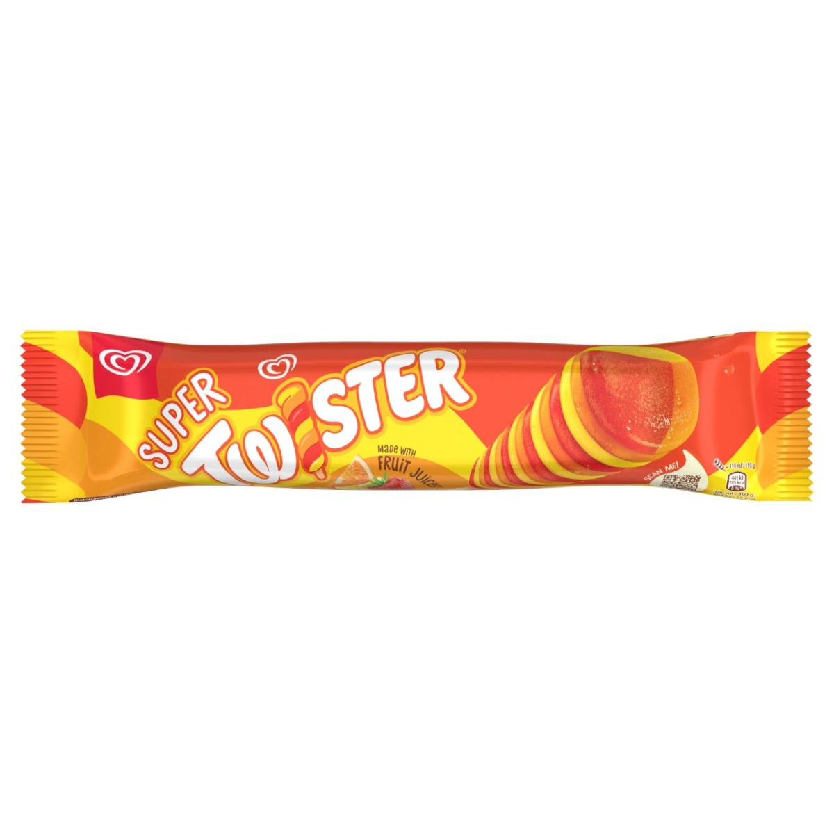 Glace Super Twister 110 ml x28 – bâtonnet glacé aux fruits