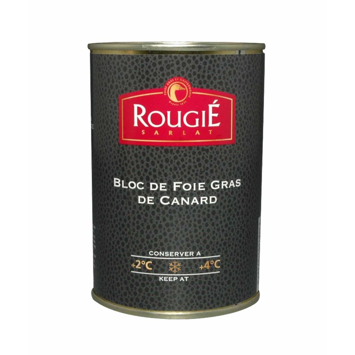 Bloc de foie gras de canard Rougié 400g – foie gras français gastronomique