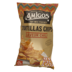 TORTILLAS CHIPS MAIS GOUT CHILI AMIGOS au prix de gros - cash-alimentaire.com