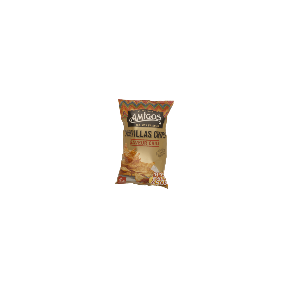 TORTILLAS CHIPS MAIS GOUT CHILI AMIGOS au prix de gros - cash-alimentaire.com