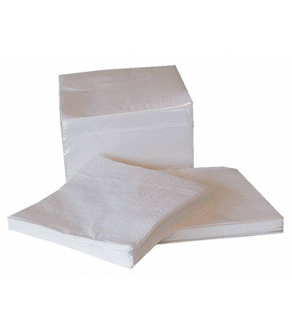 Paquet de 20 serviettes or, 3 plis en ouate 33 x 33 cm à usage unique.