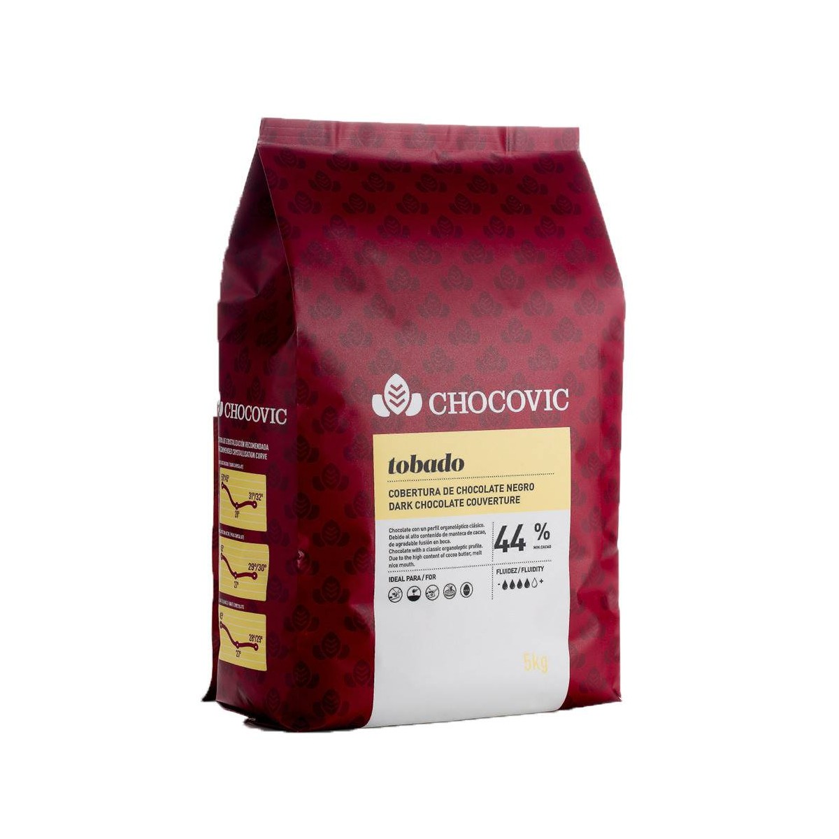 Chocolat 44% cacao drops Chocovic 5kg – chocolat pâtissier en pépites