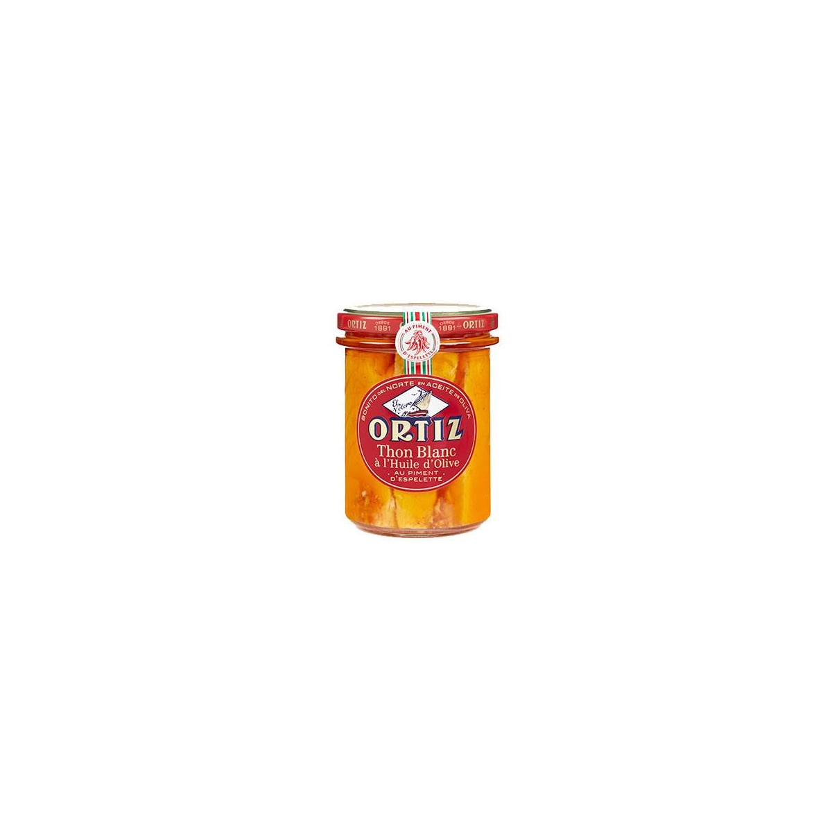 THON BLANC GERMON HUILE OLIVE PIMENT ESPELETTE ORTIZ au prix de gros - cash-alimentaire.com