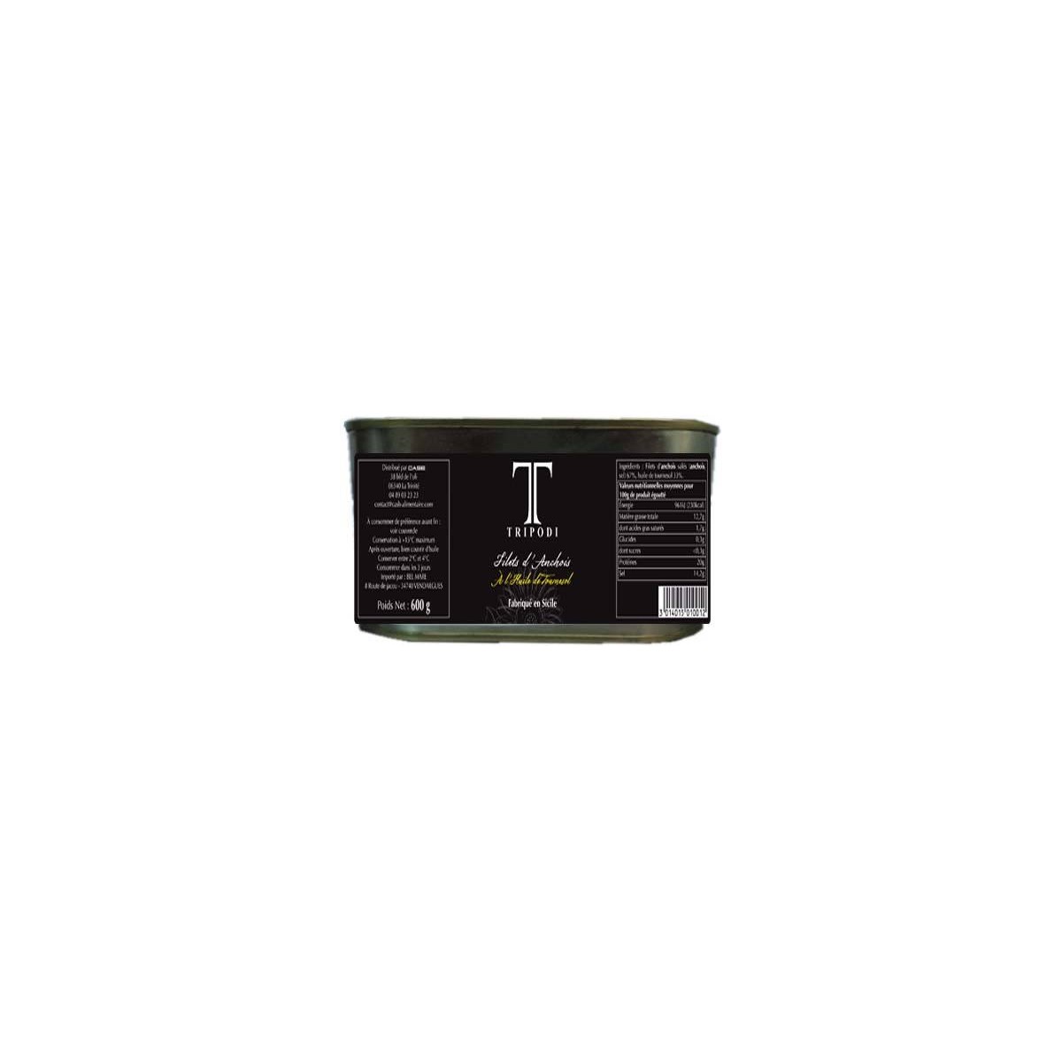 FILETS D ANCHOIS A L HUILE TRIPODI - prix grossiste - cash-alimentaire.com