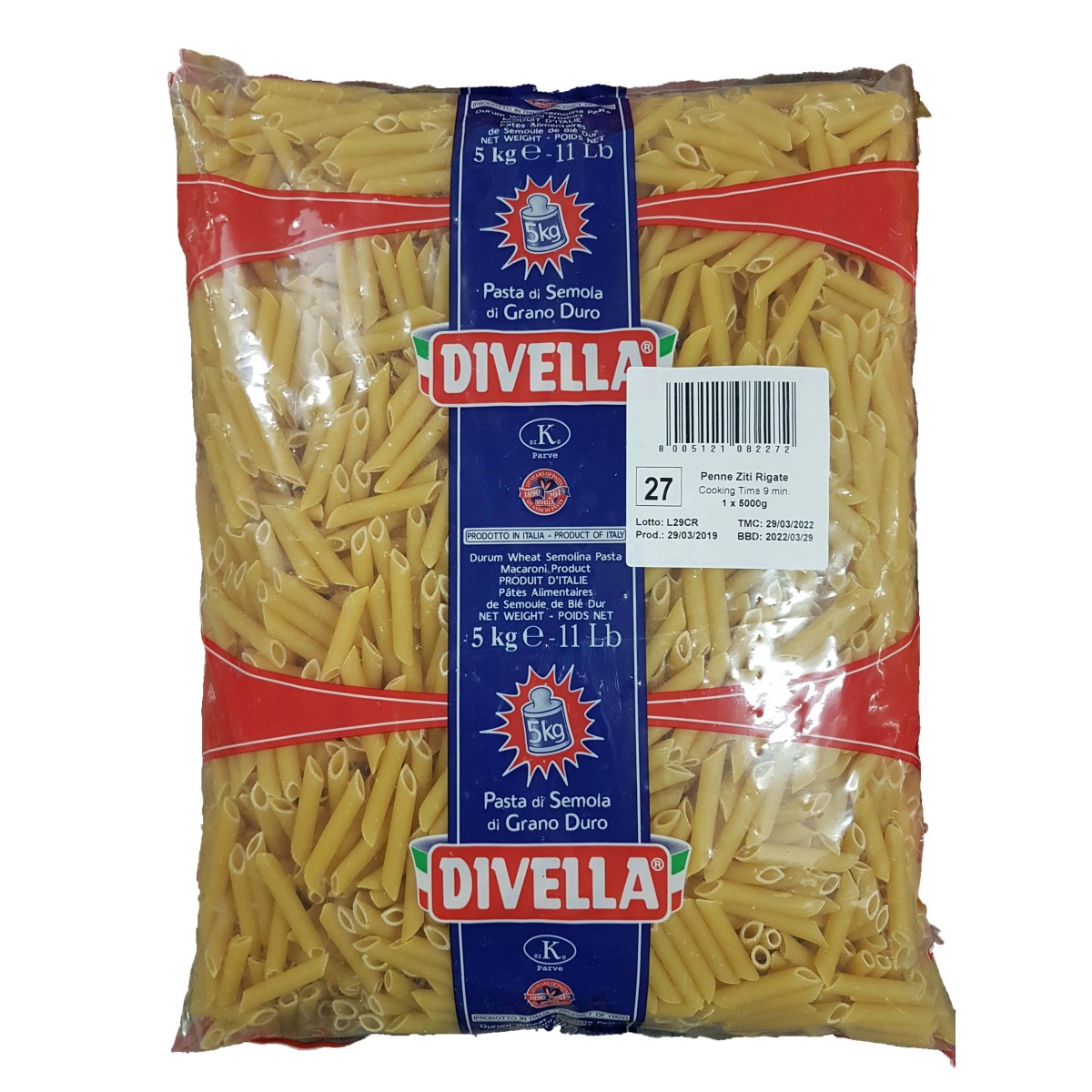 PENNE ZITI RIGATE SAC DIVELLA au prix de gros - cash-alimentaire.com