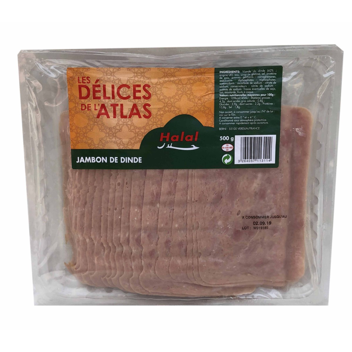 JAMBON DE DINDE DELICES DE ATLA - prix grossiste - cash-alimentaire.com
