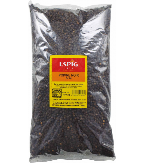 POIVRE NOIR GRAIN ESPIG au prix de gros - cash-alimentaire.com