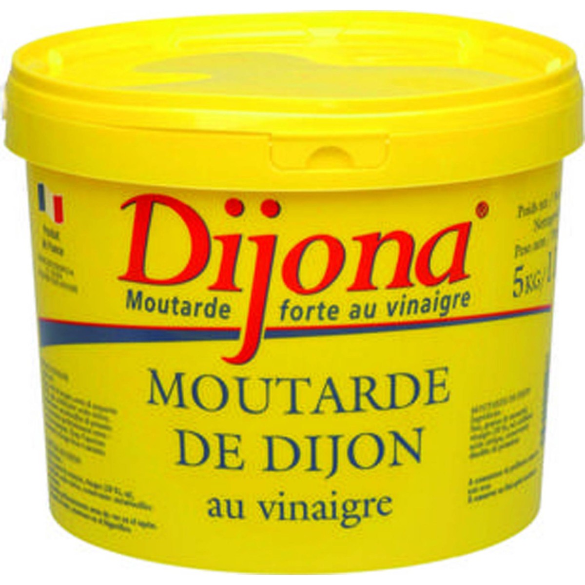Moutarde de Dijon Dijona seau 5kg – condiment professionnel restauration