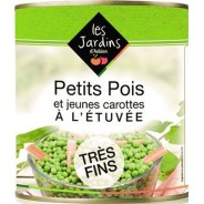 PETITS POIS EXTRA FINS ET CAROTTE JARDINS ADRIEN au prix de gros - cash-alimentaire.com
