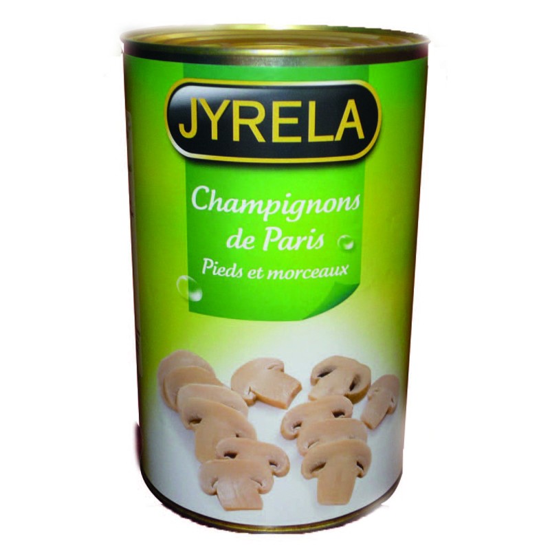 CHAMPIGNON PARIS PIEDS MORCEAUX JYRELA au prix de gros - cash-alimentaire.com