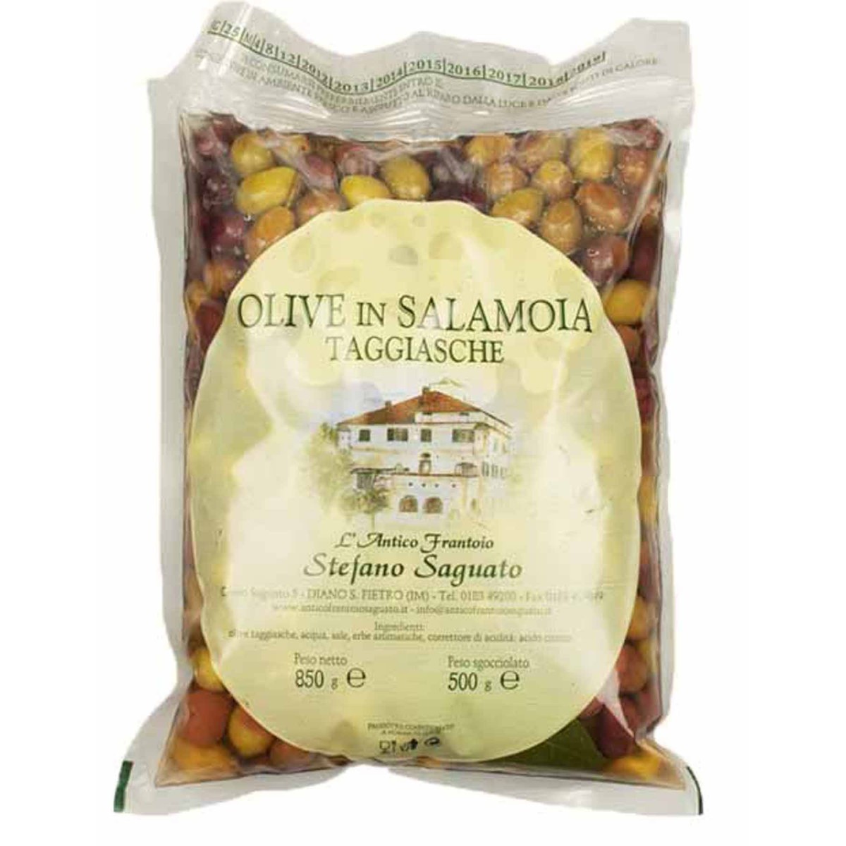 OLIVE NOIRE TAGGIASCHE AU SEL SAGUATO au prix de gros - cash-alimentaire.com