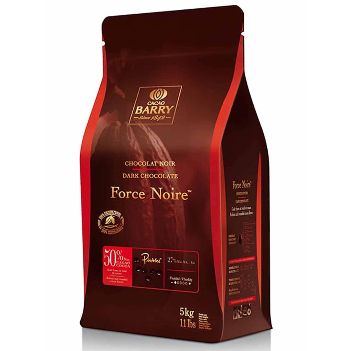 CHOCOLAT FORCE NOIRE 50% BARRY au prix de gros - cash-alimentaire.com