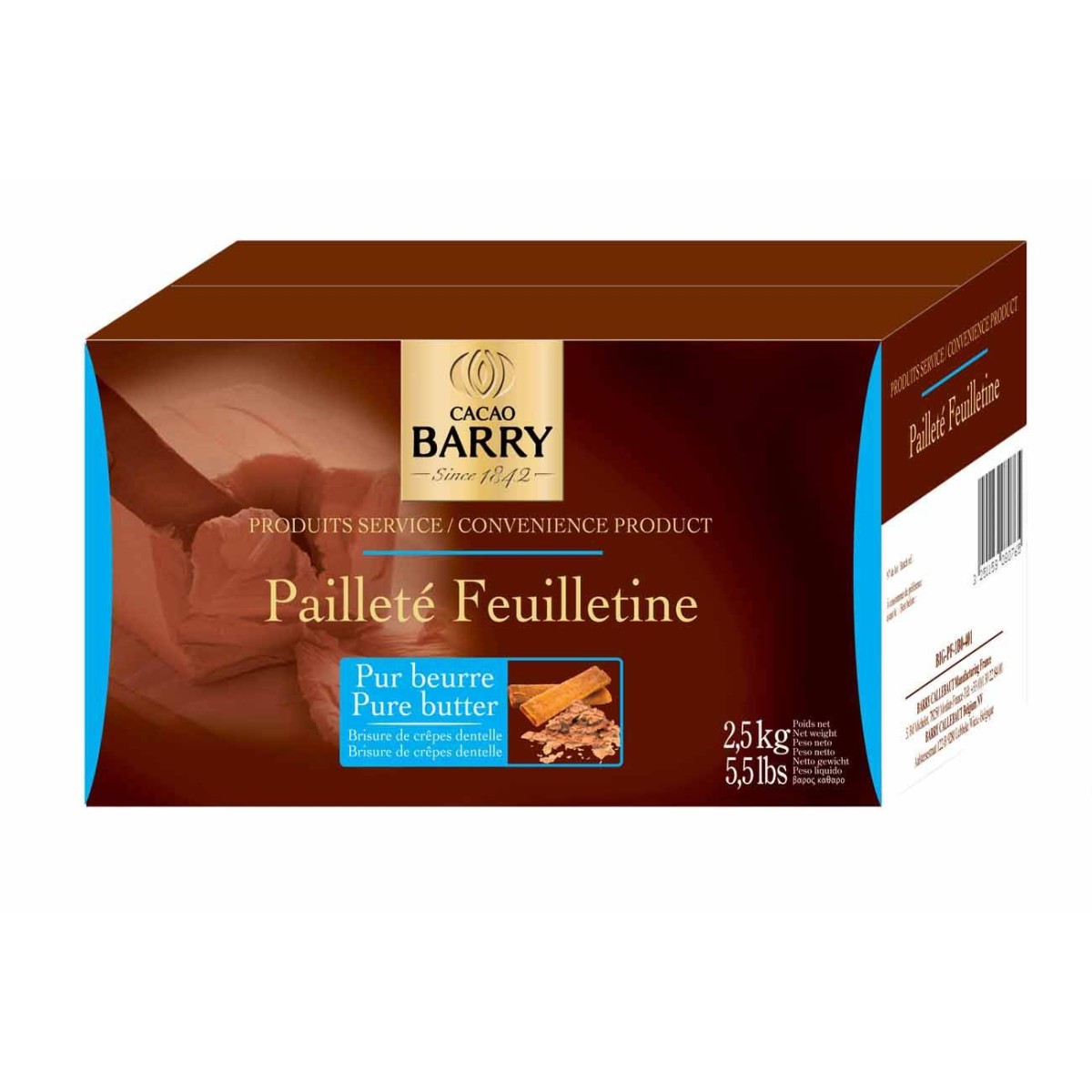 PAILLETE FEUILLETINE PUR BEURRE BARRY au prix de gros - cash-alimentaire.com
