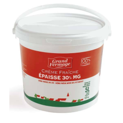 CREME FRAICHE EPAISSE POT 1L GRAND FERMAGE - prix grossiste - cash-alimentaire.com