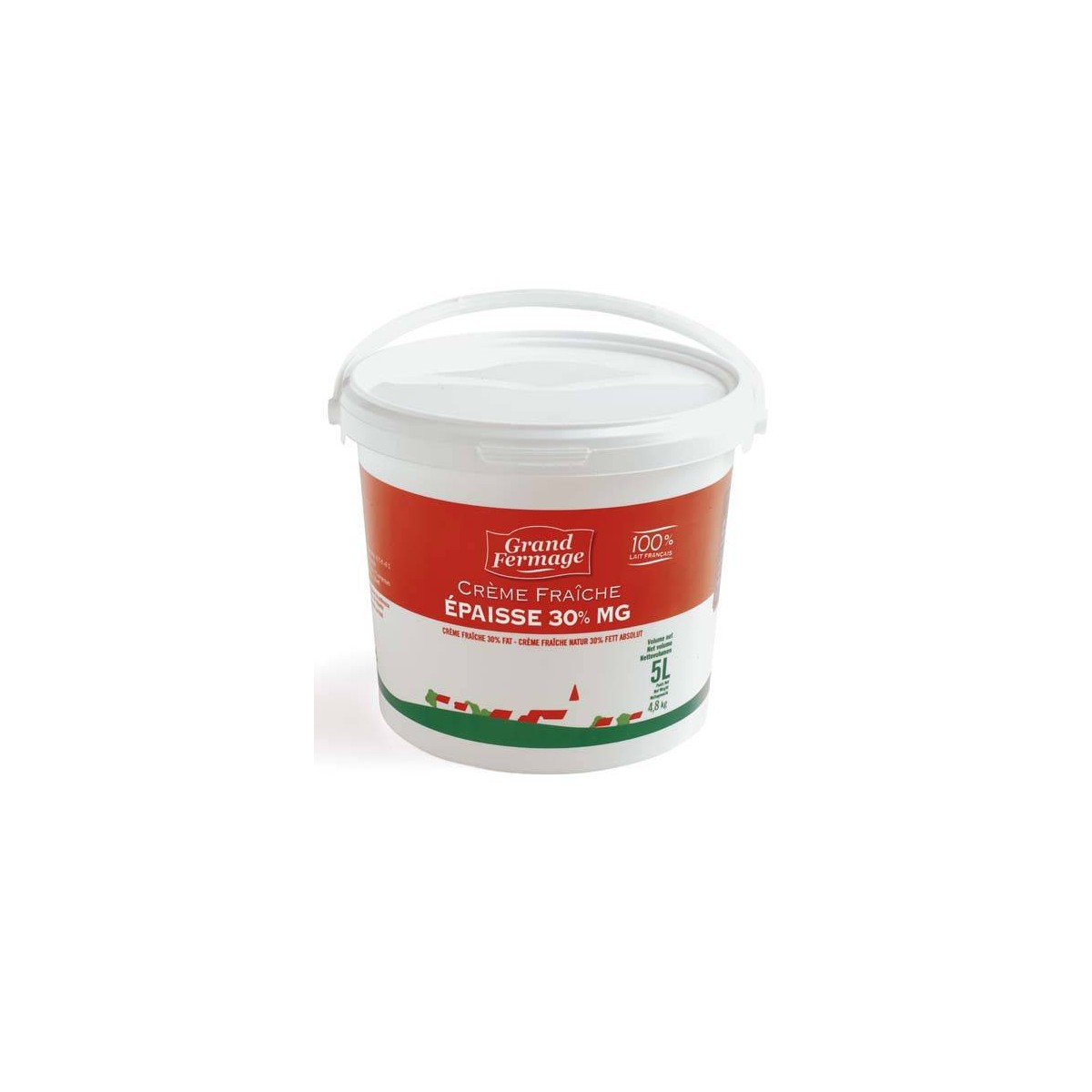 CREME FRAICHE EPAISSE POT 1L GRAND FERMAGE - prix grossiste - cash-alimentaire.com