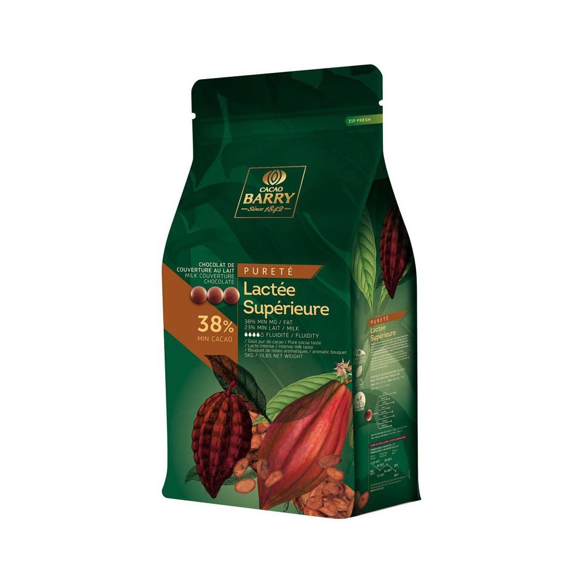 CHOCOLAT DE COUVERTURE 38.2% BARRY au prix de gros - cash-alimentaire.com