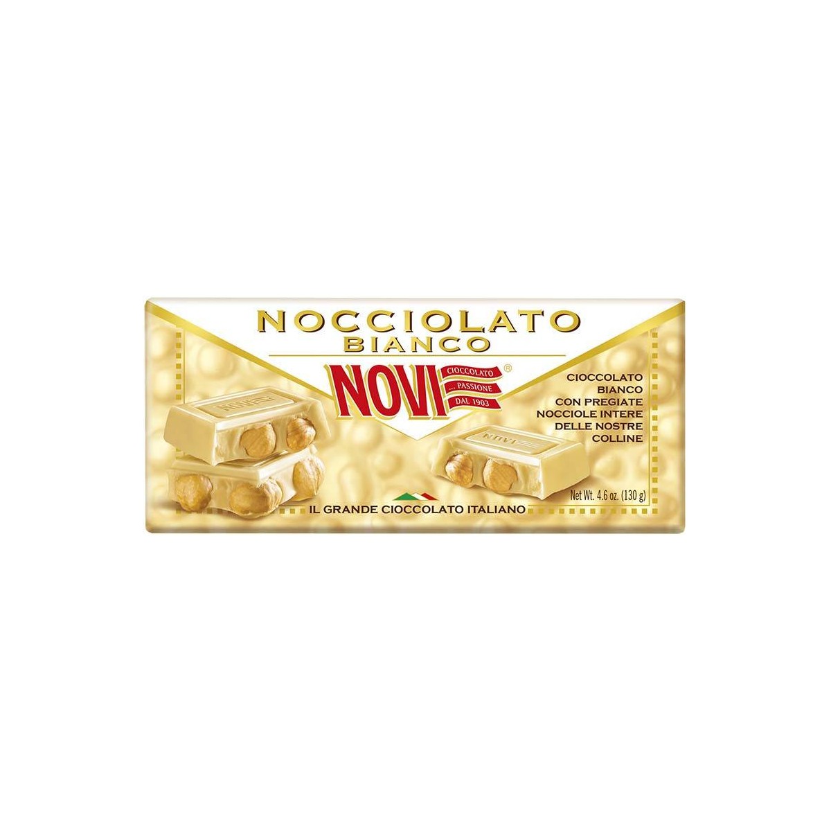 CHOCOLAT BLANC NOISETTES PIEMONT NOVI au prix de gros - cash-alimentaire.com