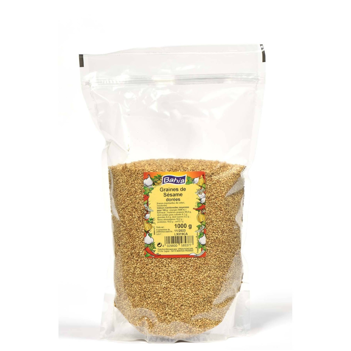 Fournisseur alimentaire de SESAME DORE ENTIER BAHIA - cash-alimentaire.com