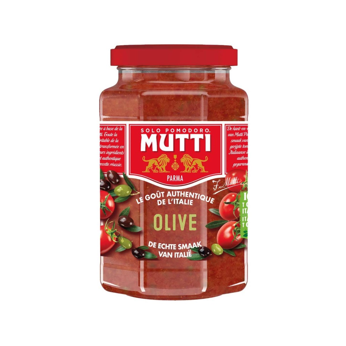 Fournisseur alimentaire de SAUCE TOMATE AUX OLIVES BOCAL MUTTI - cash-alimentaire.com