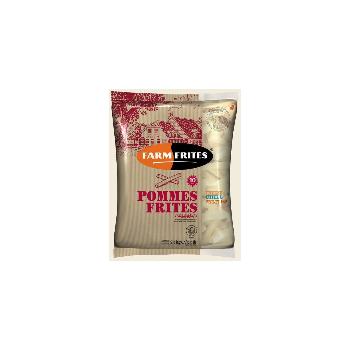 FRITE POMME DE TERRE 10/10 FARM FRITES - prix grossiste - cash-alimentaire.com