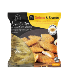 AIGUILLETTE POULET PANE CORNFLAKES HALAL DELICES & SNACKS - prix grossiste - cash-alimentaire.com