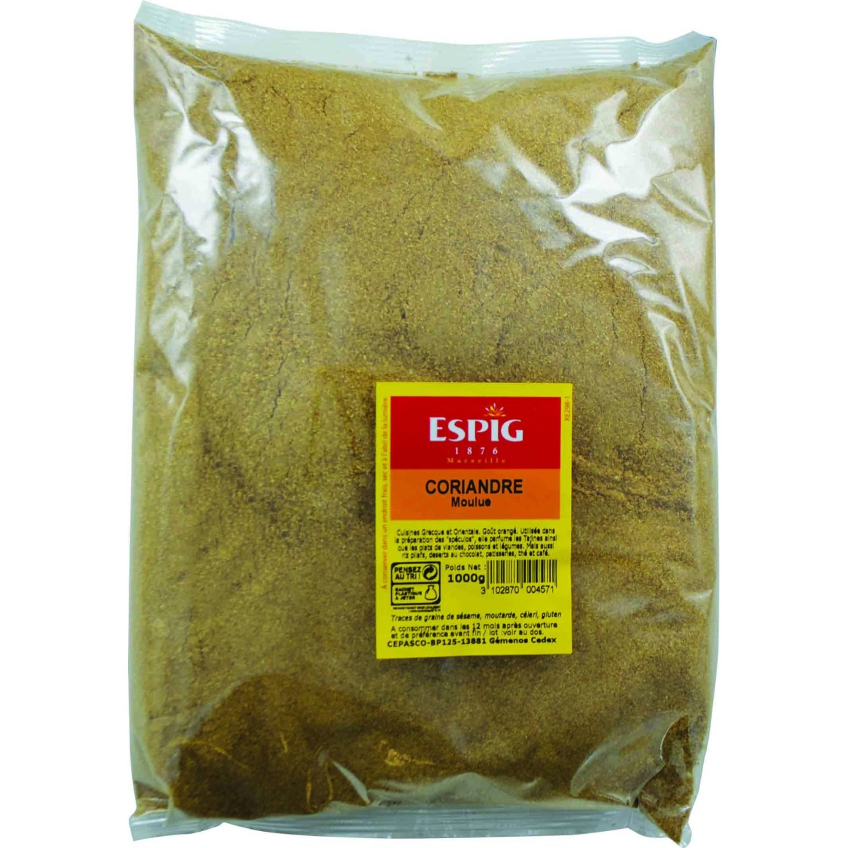 CORIANDRE MOULU ESPIG produits de gros - cash-alimentaire.com
