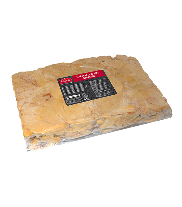 Achat en ligne FOIE GRAS CANARD CRU EVEINE 4 KILOS ROUGIE - cash-alimentaire.com