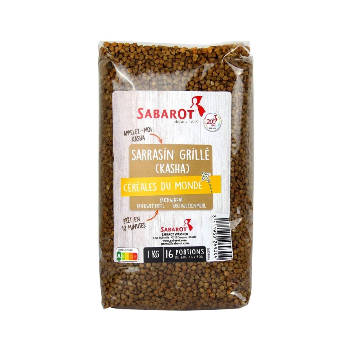 KASHA SARRASIN GRILLE SABAROT - prix grossiste - cash-alimentaire.com